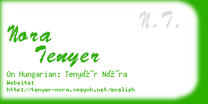 nora tenyer business card